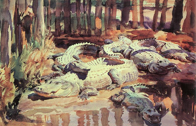 John Singer Sargent Muddy Alligators Spain oil painting art